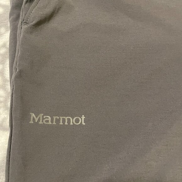 Marmot Kodachrome Pants Womens 12 Dark Steel Stretch Belted Straight Leg NWT - Picture 2 of 11